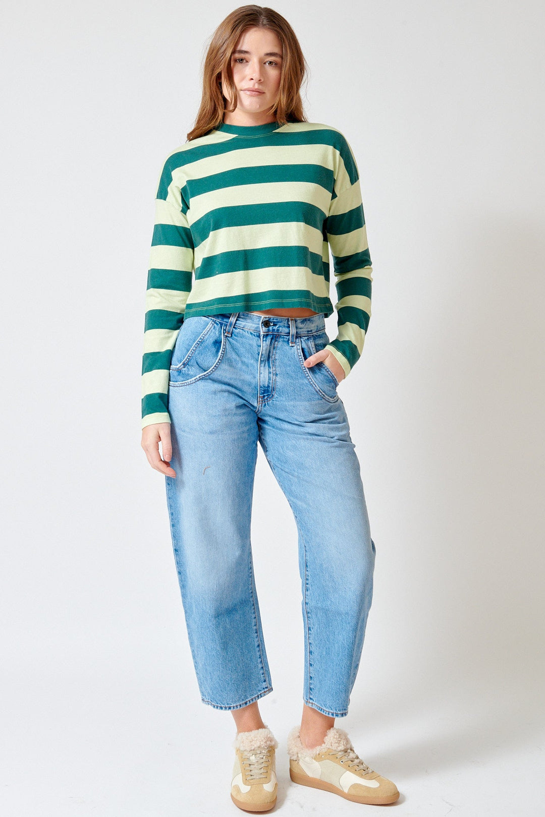 Julia wearing ASKK NY Lenox front view