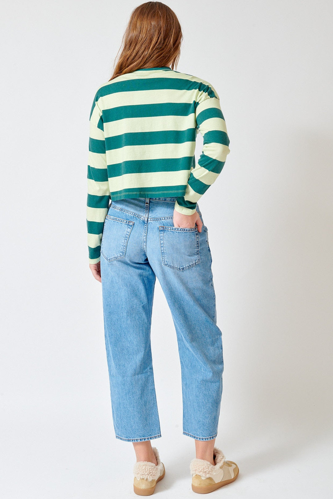 Julia wearing ASKK NY Lenox rear view