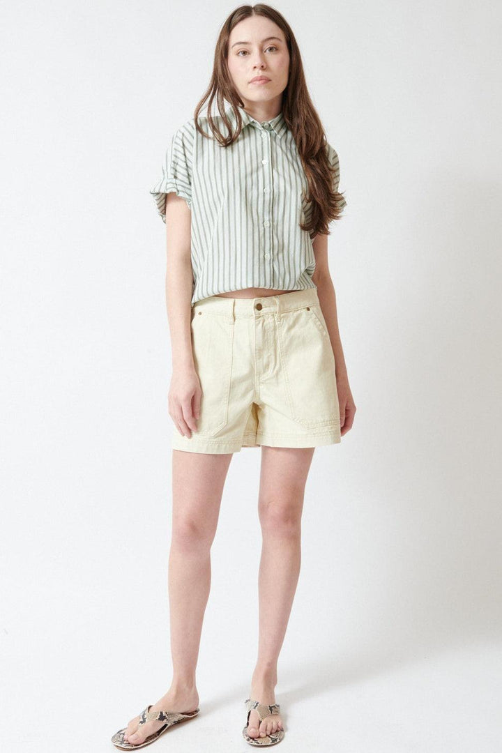 Angela wearing Lilla P Twill Short front view
