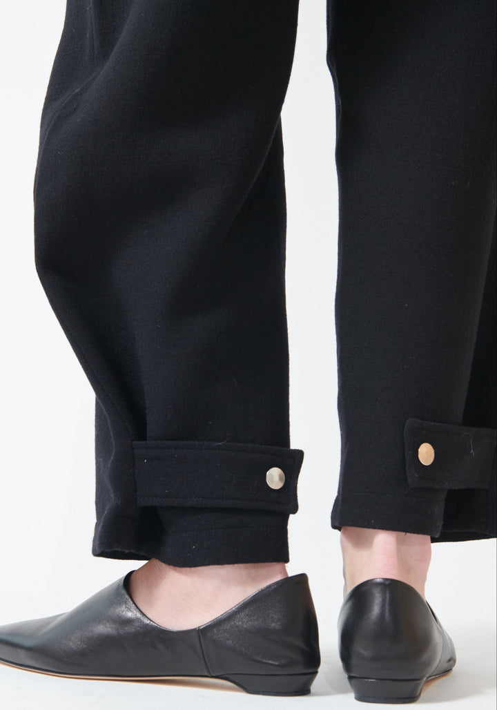 Madi wearing Studio Nicolson Thalo Elastic Waist Pant rear/detail view