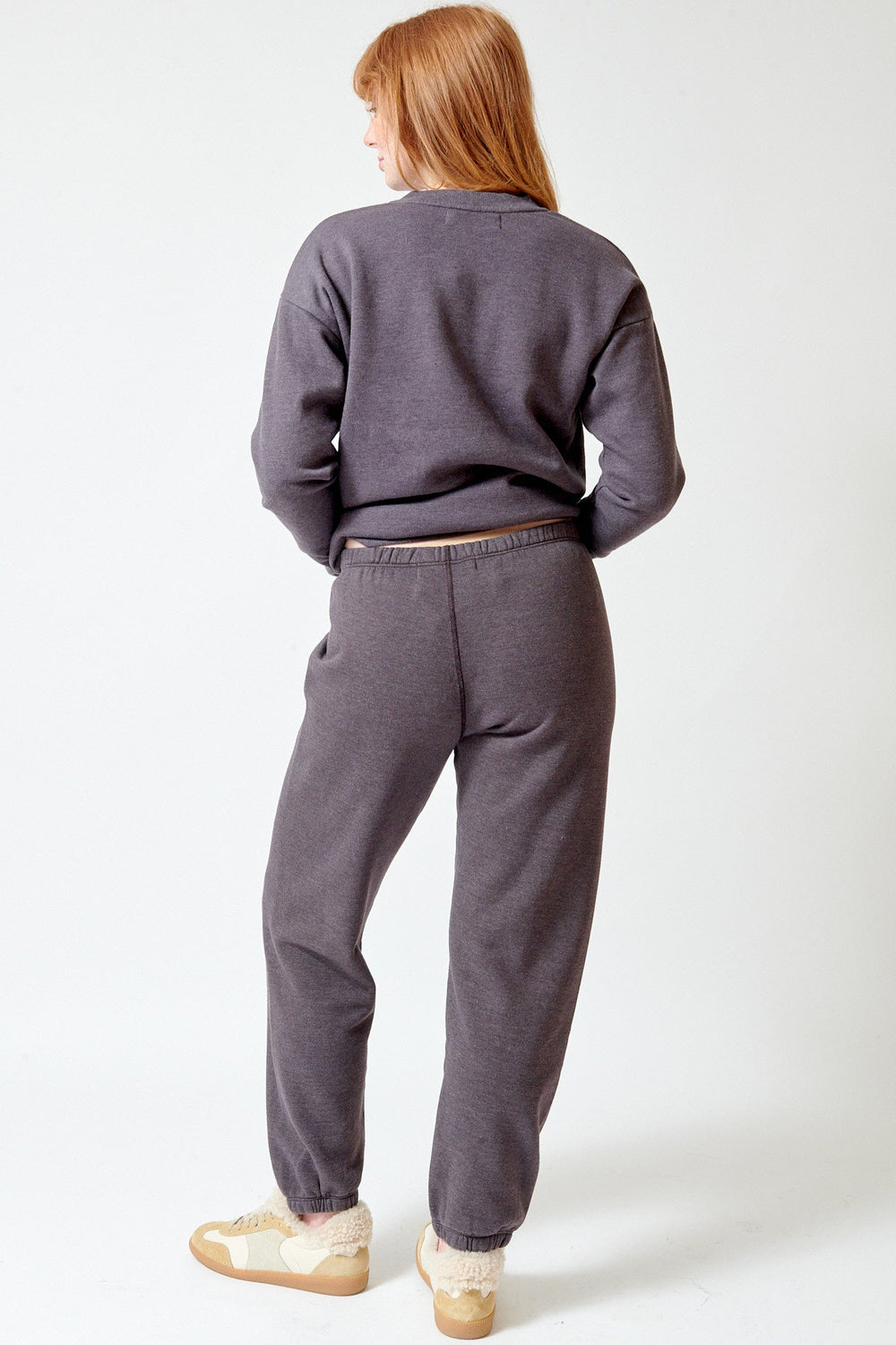 Waverly wearing SPRWMN Heart Sweatpants rear view