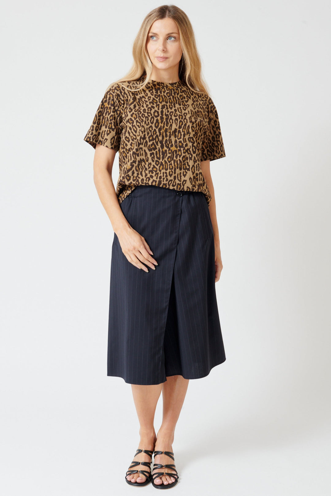 Mari wearing 6397 Wrap Short front view