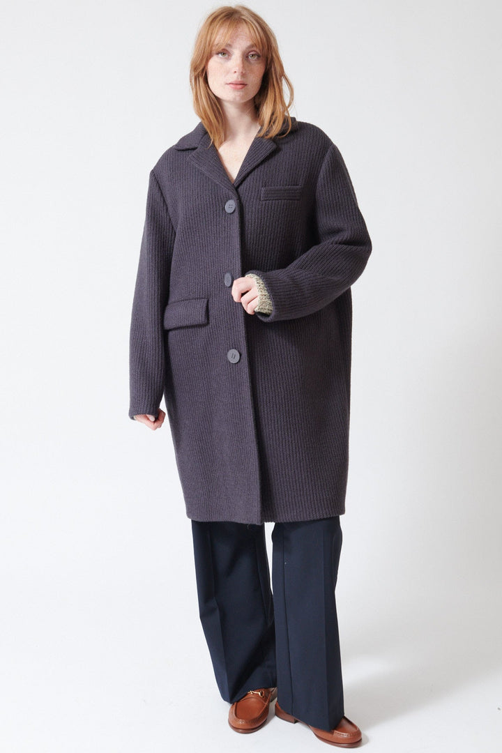 Waverly wearing Tela Soul Coat front view