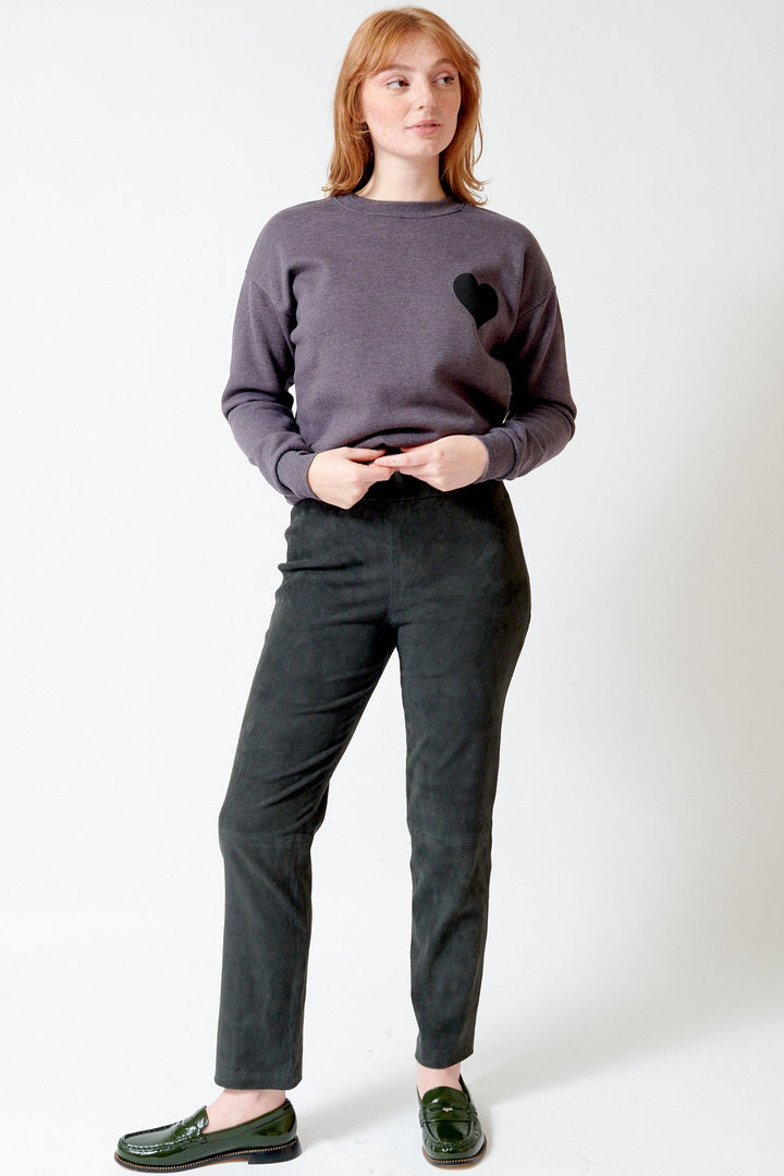 Waverly wearing SPRWMN Sophia Cigarette Pull On front view