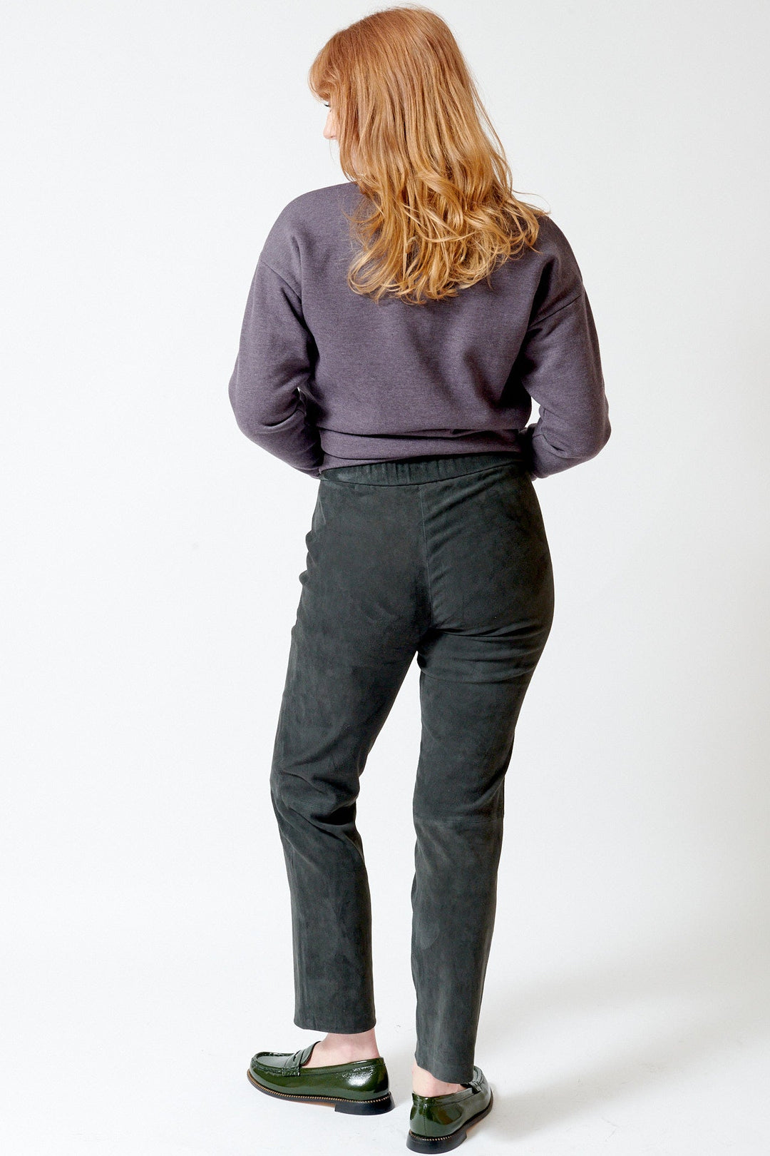 Waverly wearing SPRWMN Sophia Cigarette Pull On rear view