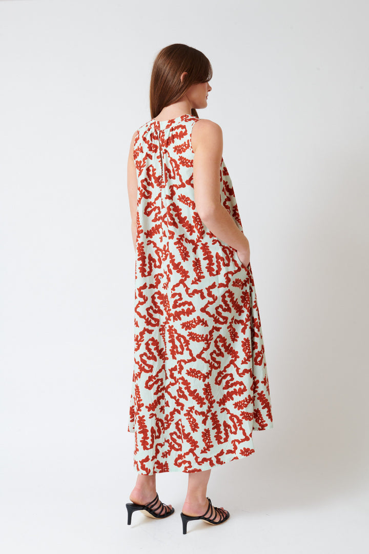 Julia wearing Odeeh Twigs Dress rear view