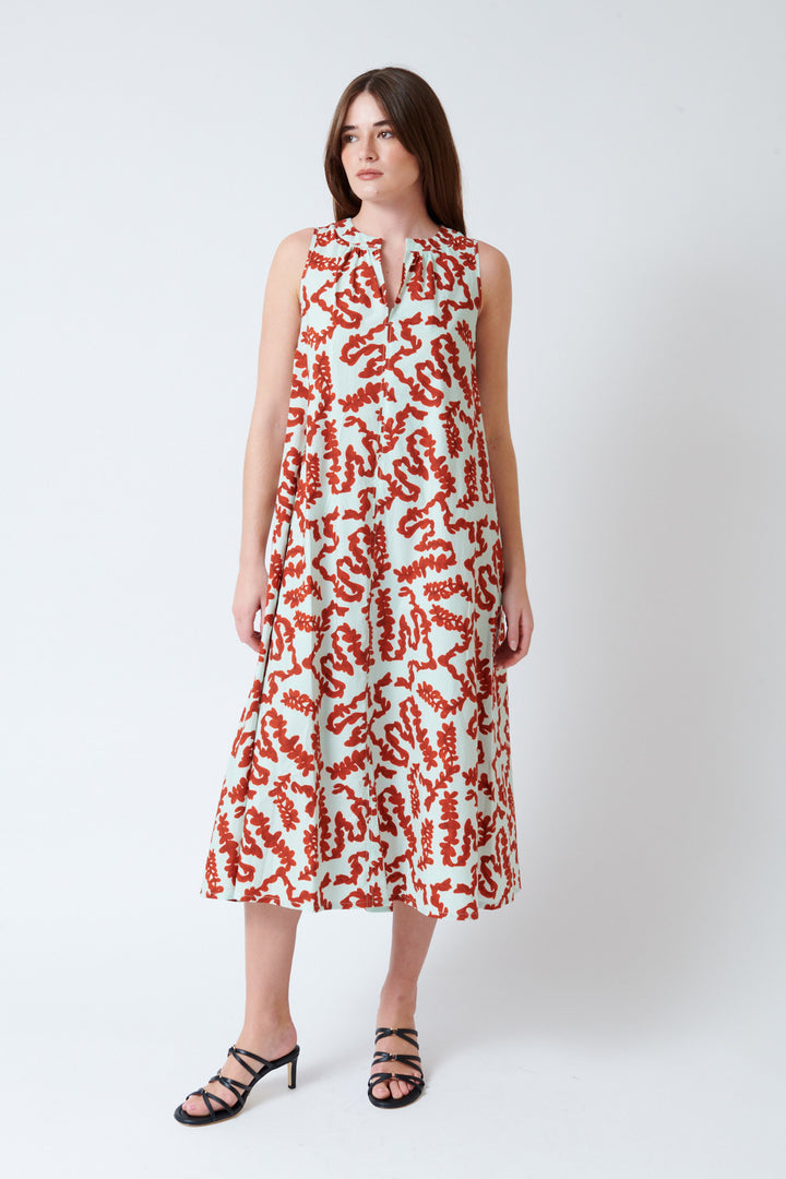 Julia wearing Odeeh Twigs Dress front view