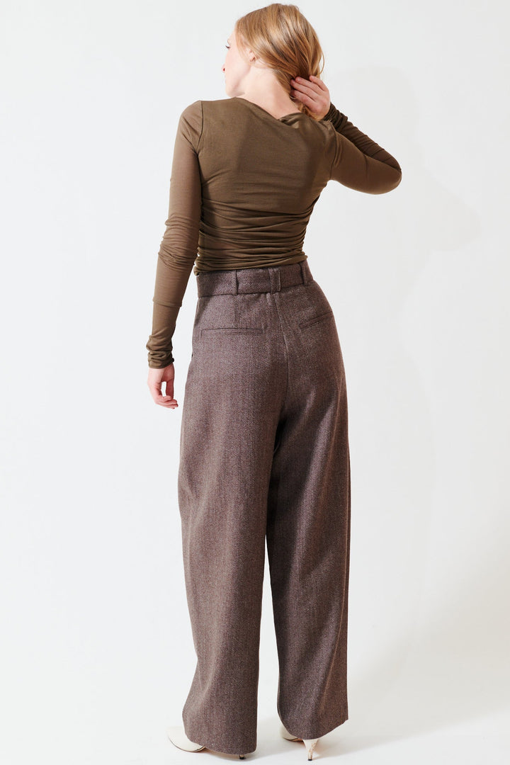 Madi wearing Soeur Cole Trouser rear view