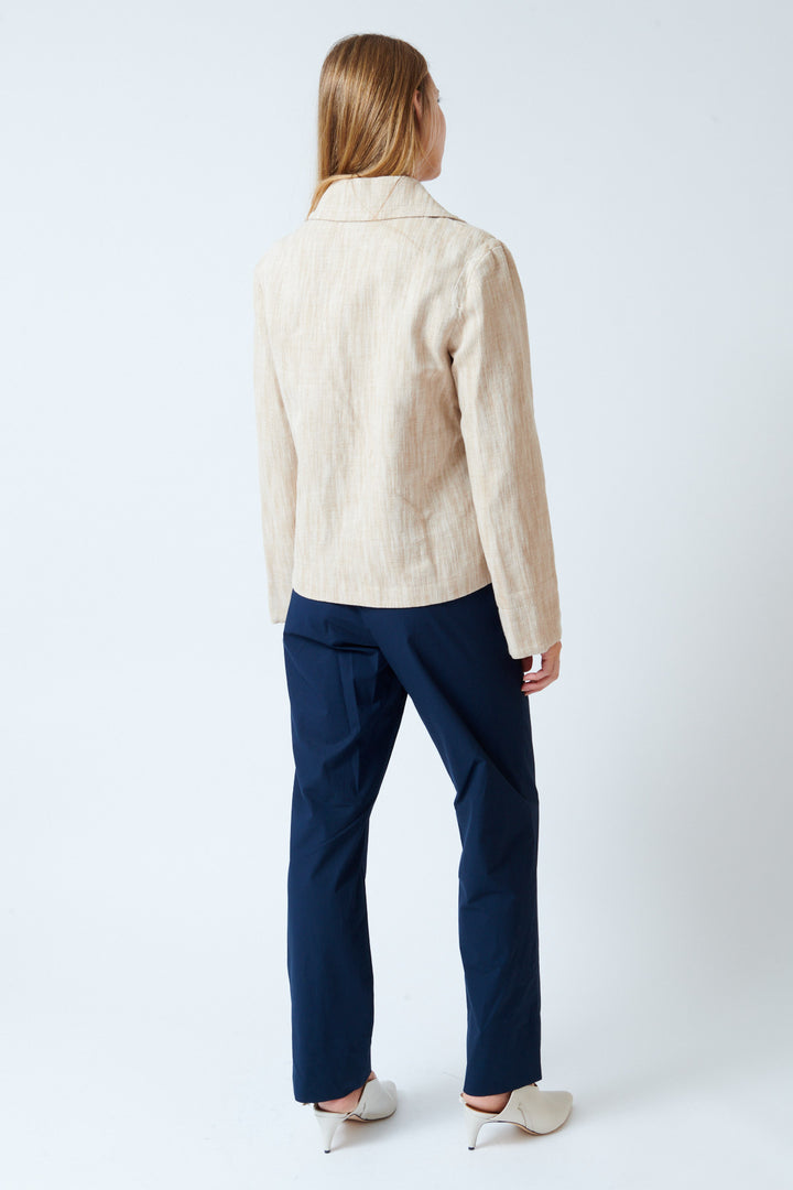 Mari wearing Odeeh All Cotton Solid Trouser rear view