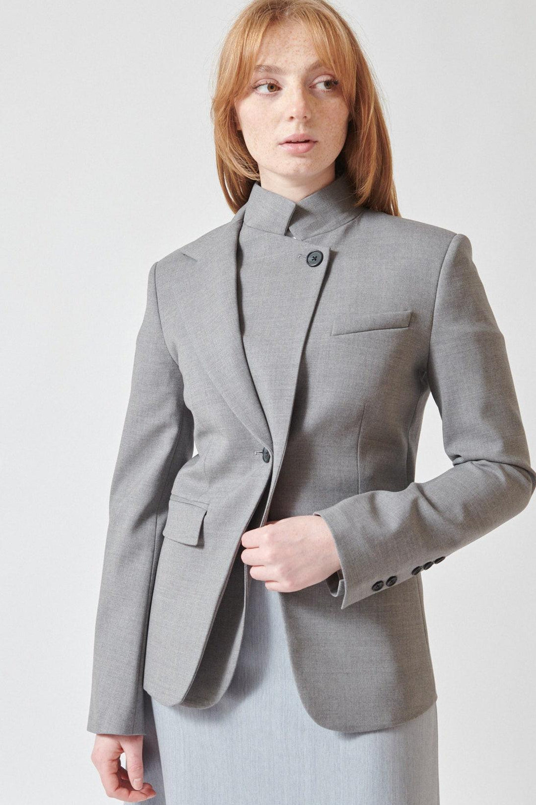 Waverly wearing TWP The Double Take Blazer front view