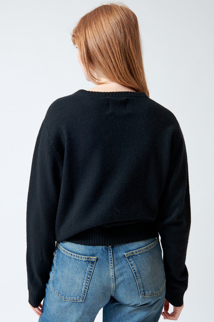 Waverly wearing Jumper 1234 Light Crew rear view