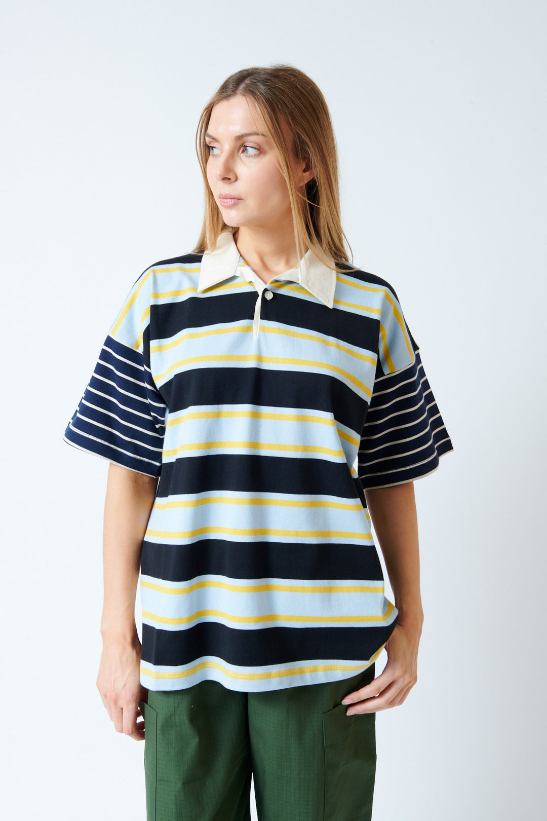 Mari wearing Kowtow Lineup Jersey front view
