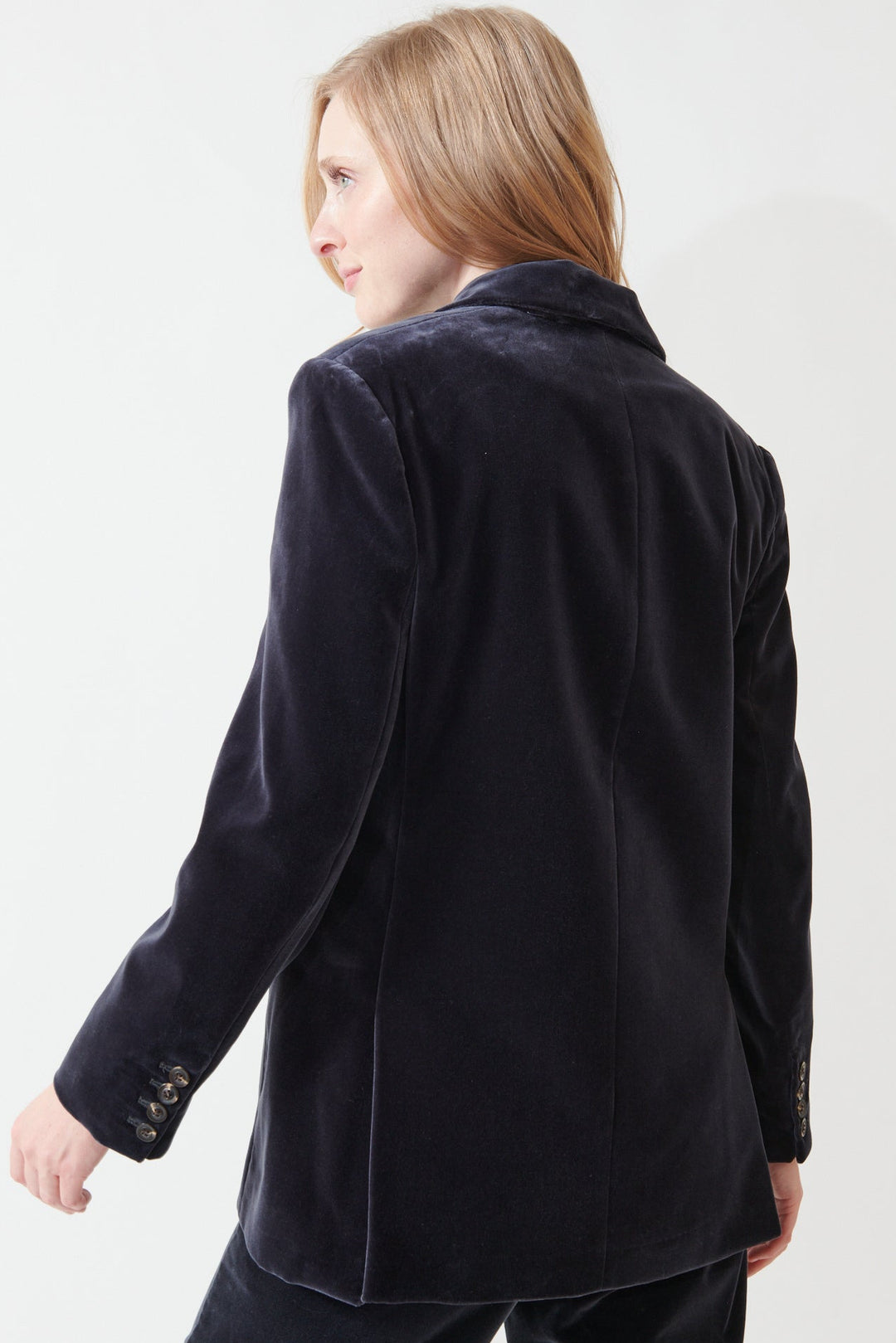 Madi wearing Soeur Sevres Blazer rear view