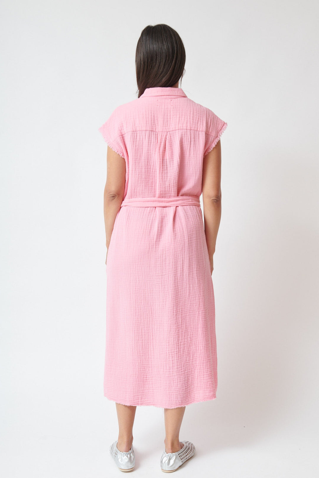 Amanda wearing Xirena dress rear view