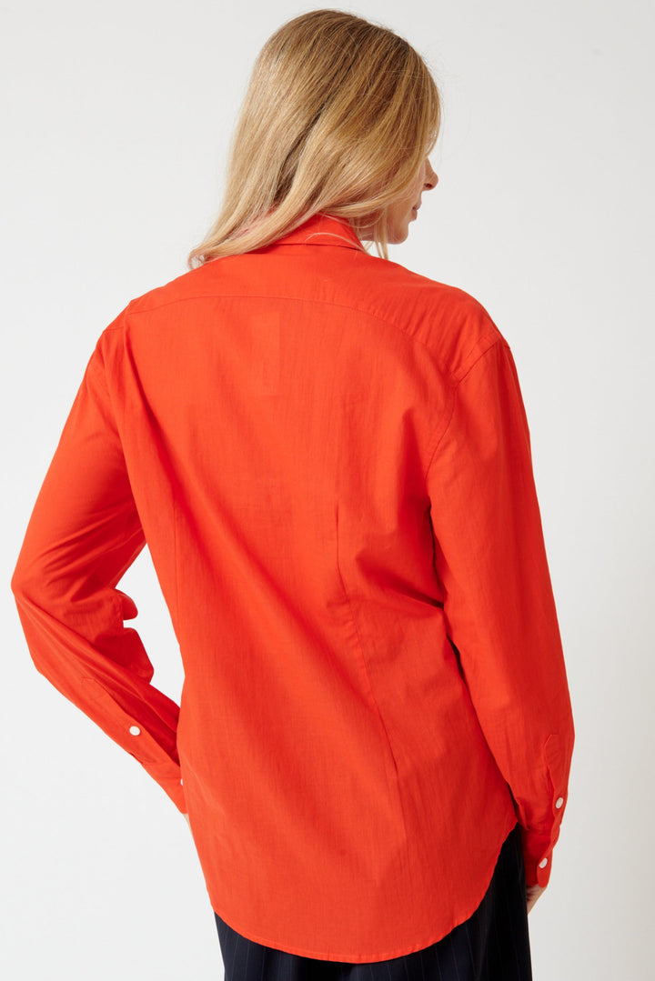 Mari wearing 6397 Dress Shirt rear view