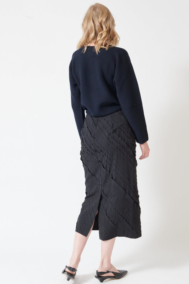 Madi wearing Christian Wijnants Simbi Skirt rear view