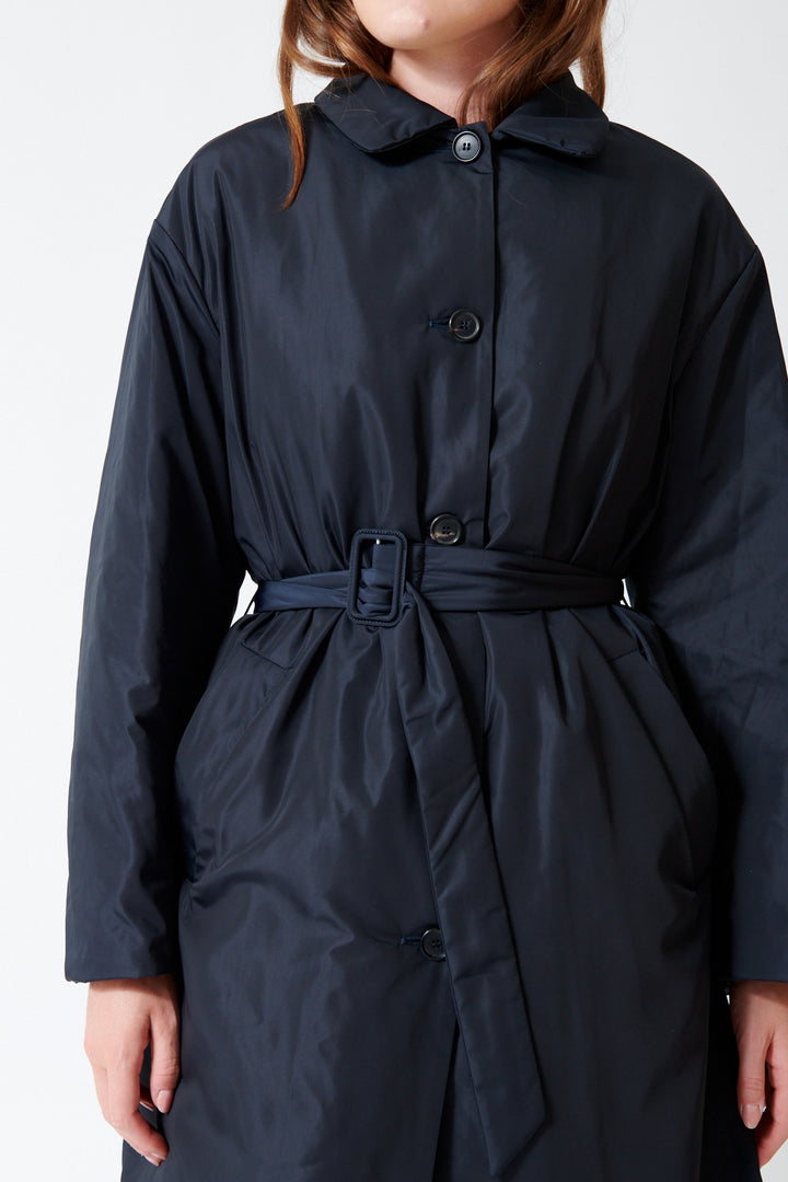 Close up of front of Rosso 35 Thermore Insulated Trench Coat.