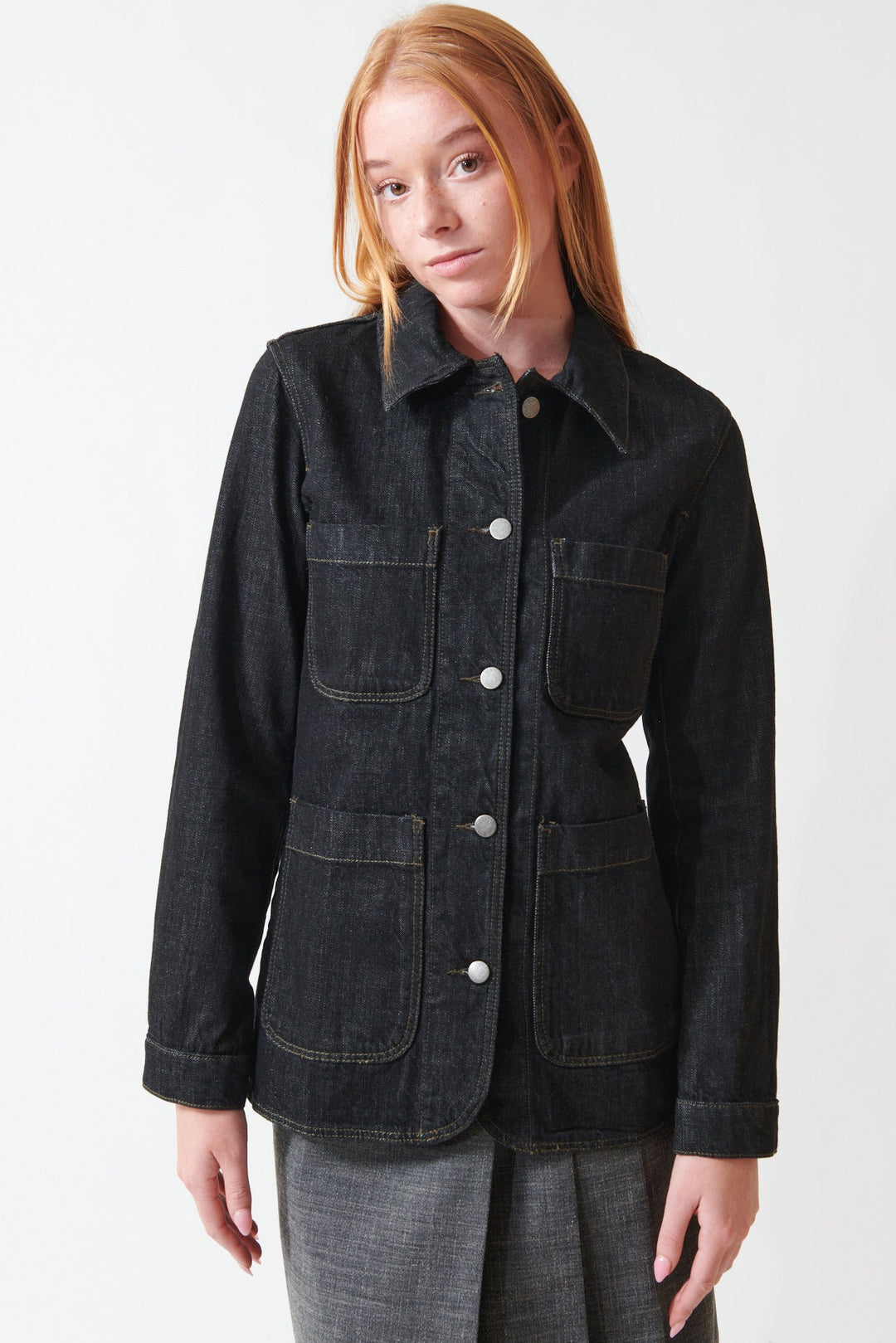 Aysia wearing Soeur Garry Jacket front view