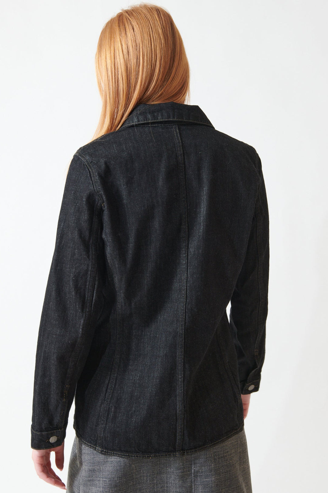 Aysia wearing Soeur Garry Jacket rear view