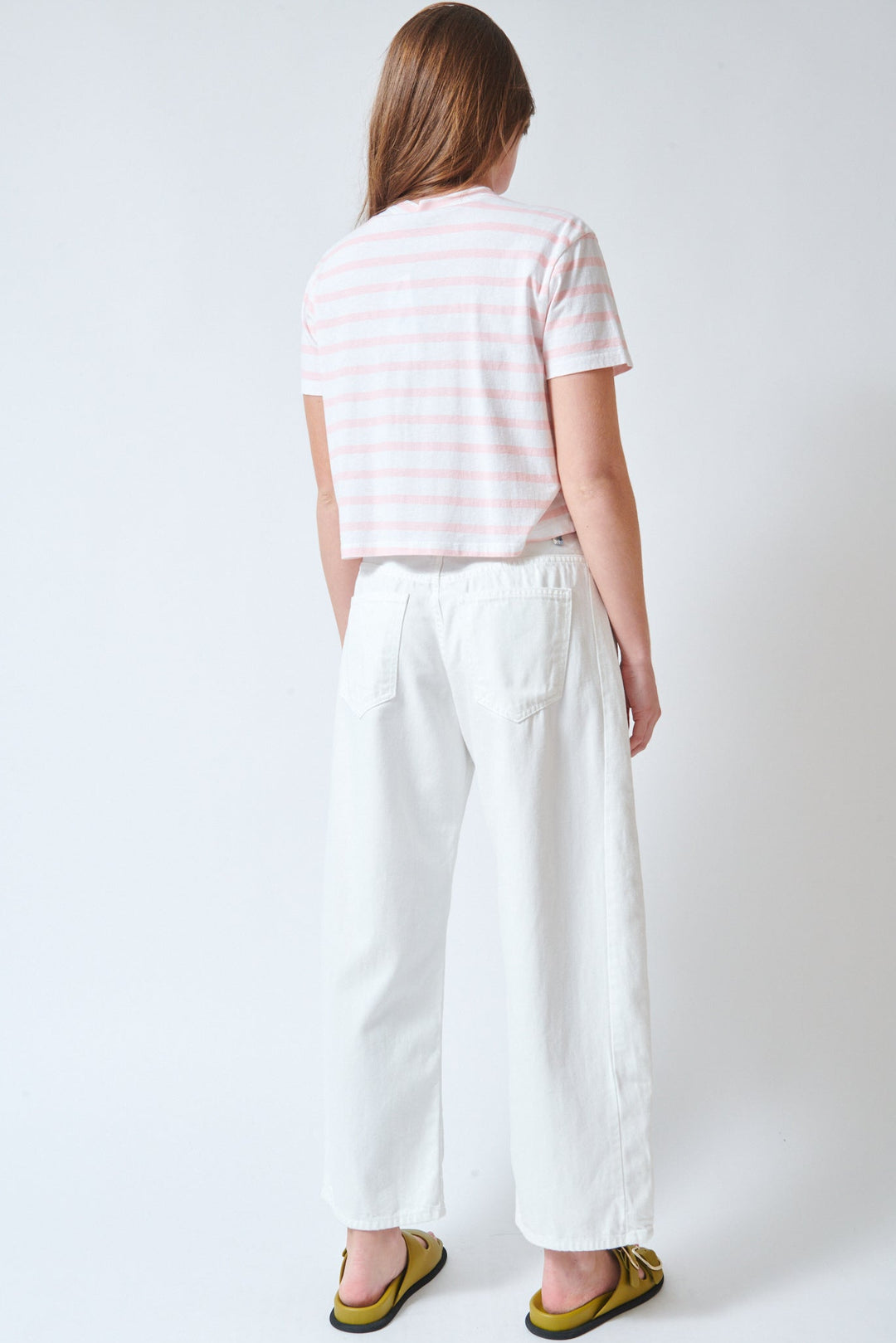 Julia wearing ASKK NY Catamaran Jean rear view