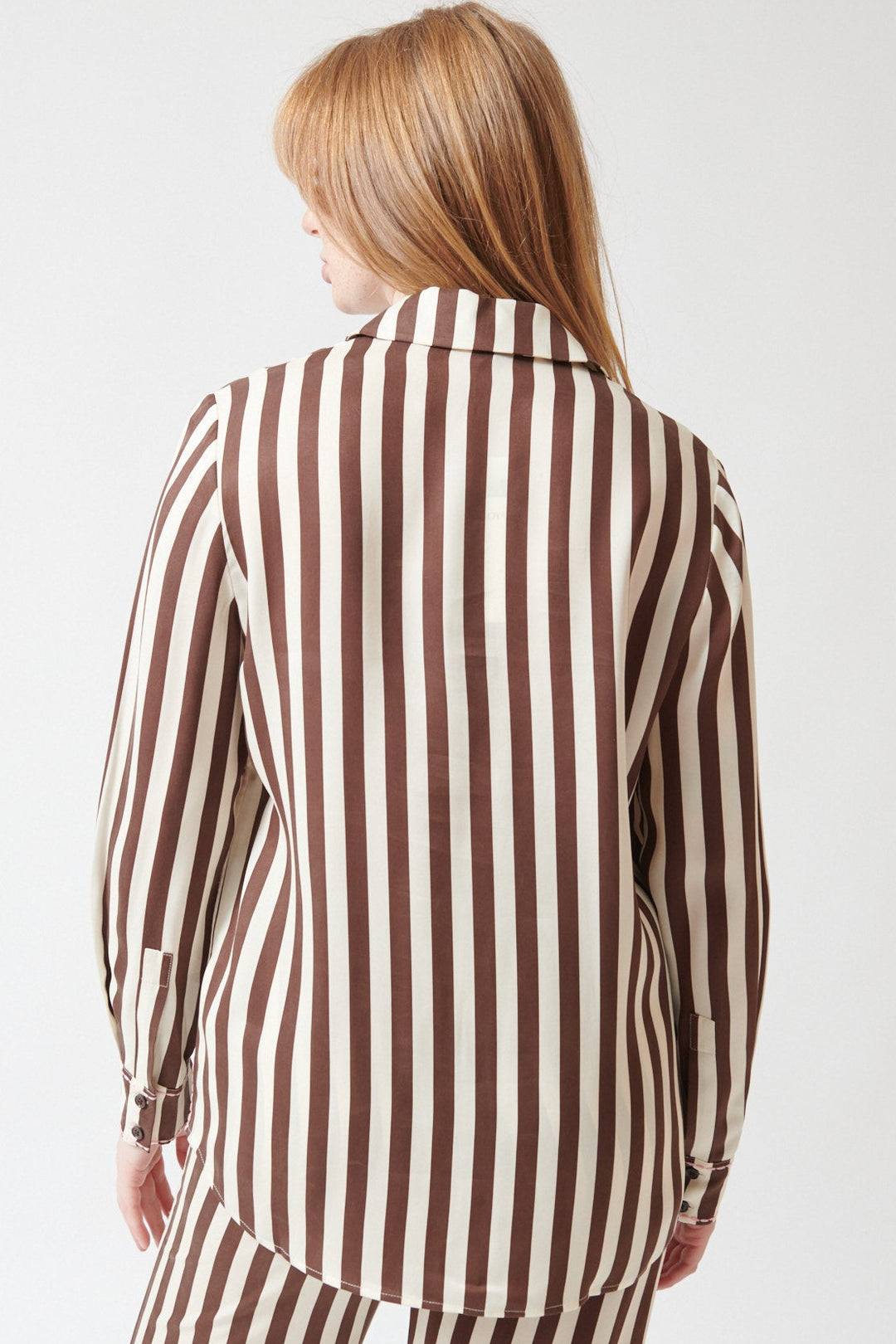 Waverly wearing Stine Goya Dry Viscose Long Sleeve Shirt rear view