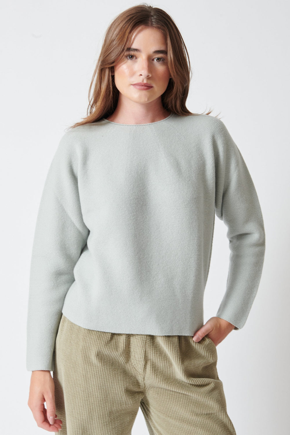 Julia wearing Christian Wijnants Kopano Sweater front view