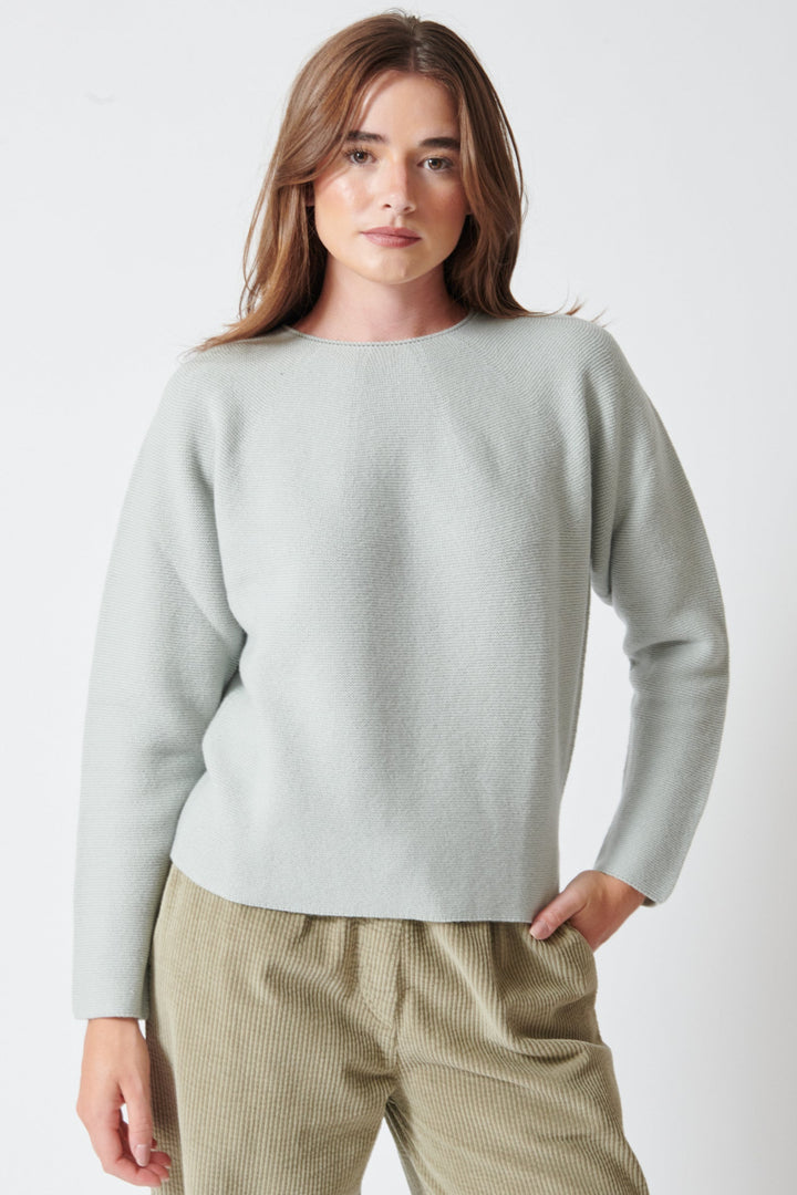 Julia wearing Christian Wijnants Kopano Sweater front view