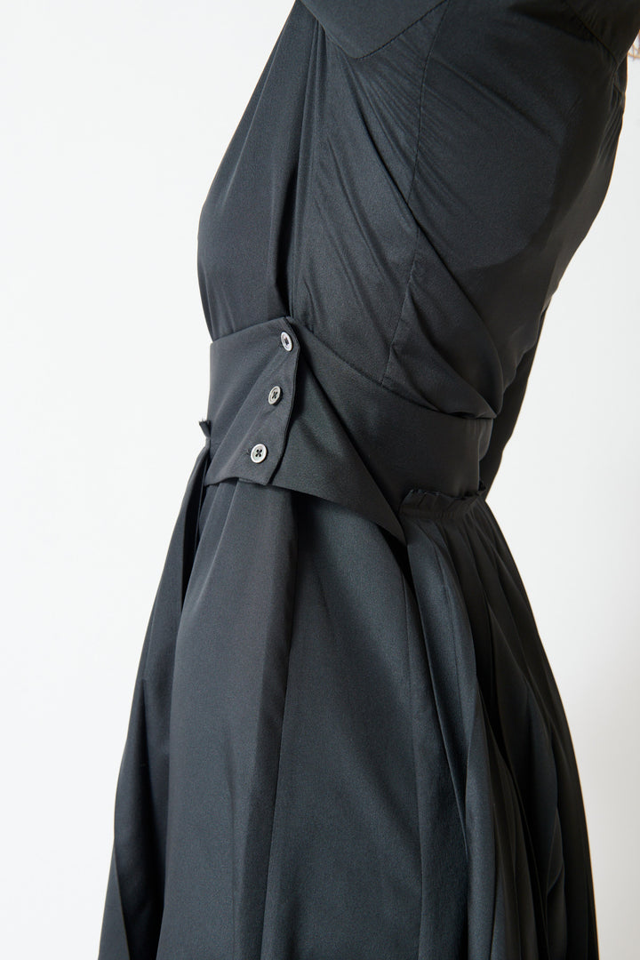 Madi wearing WE-AR4 The Waltz Dress side/detail view