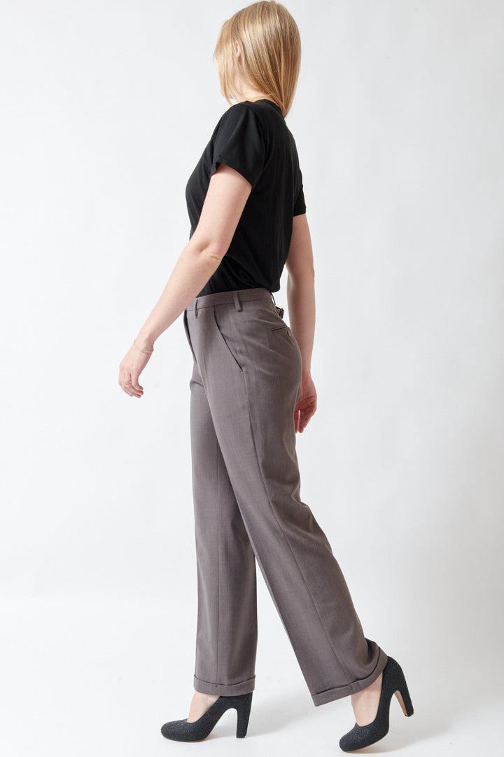 Maddie wearing Seventy Joannie Trouser side view