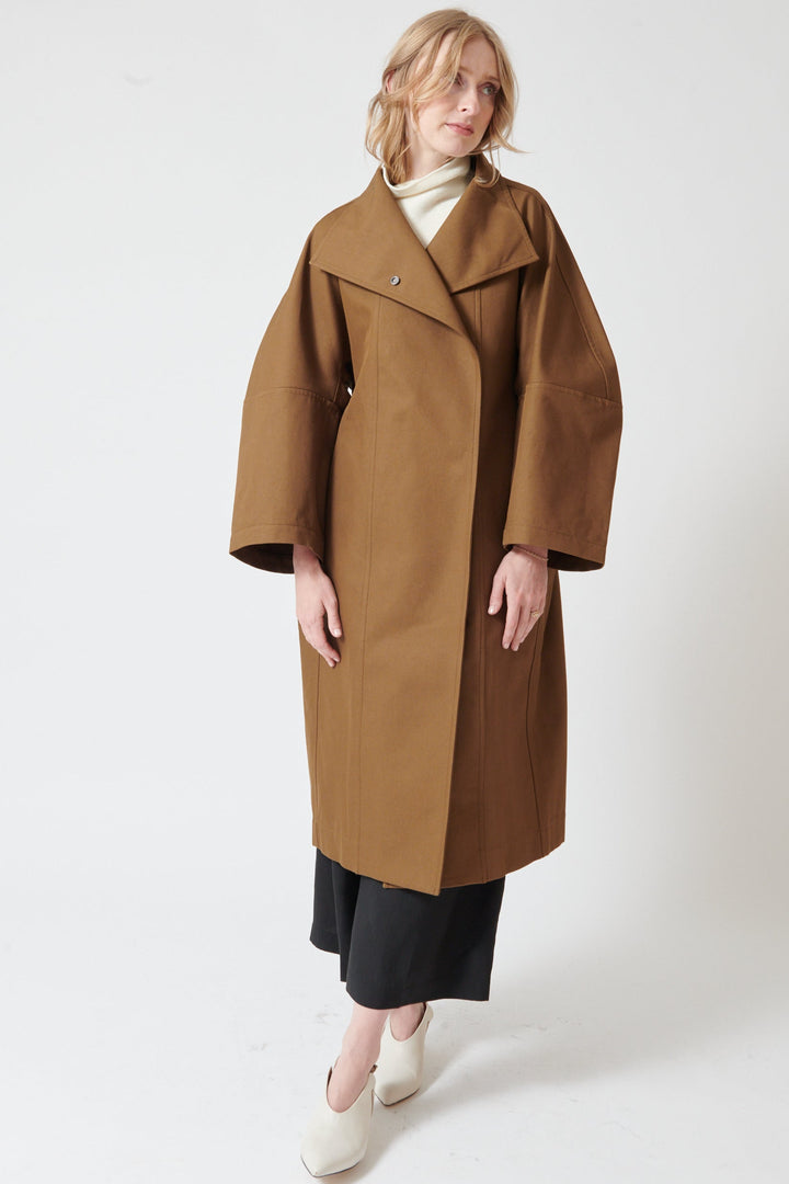 Madi wearing Christian Wijnants Cuwanak Coat front view