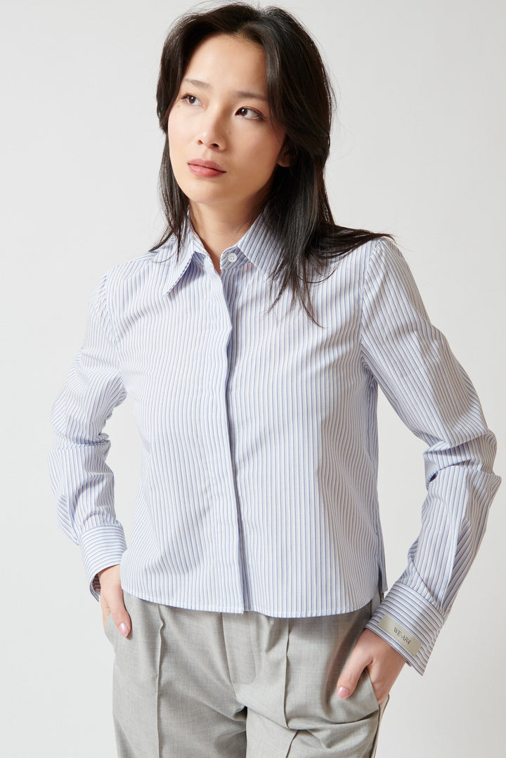 Model wearing WE-AR4 The Campbell Shirt front 