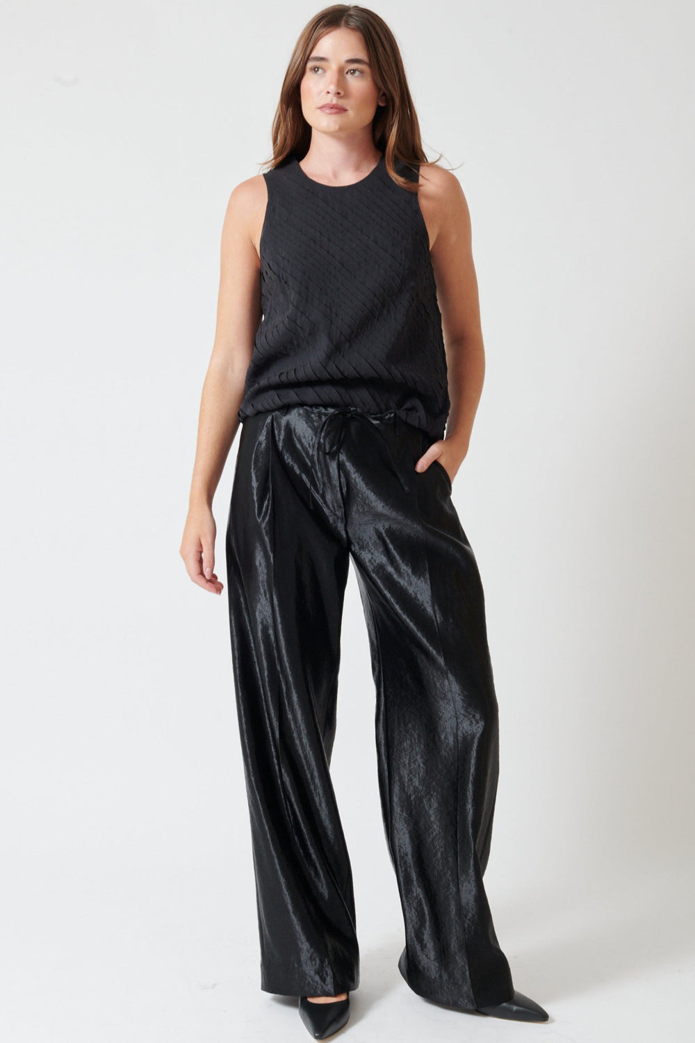 Julia wearing Christian Wijnants Pamir Pants front view
