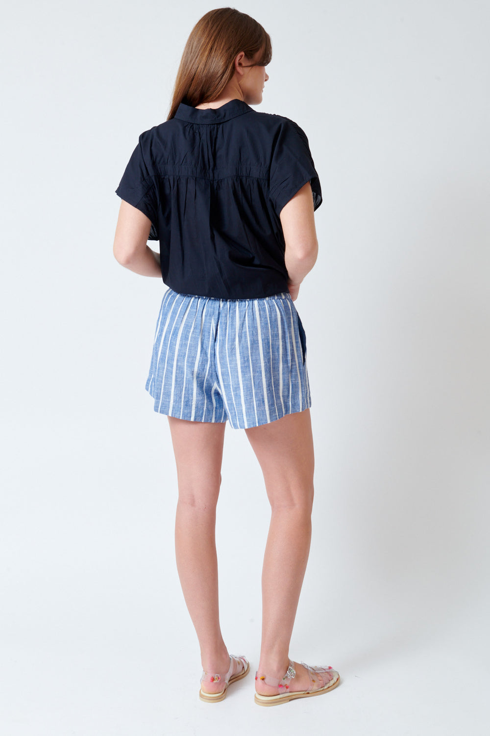 Julia wearing Apiece Apart Trail Short rear view