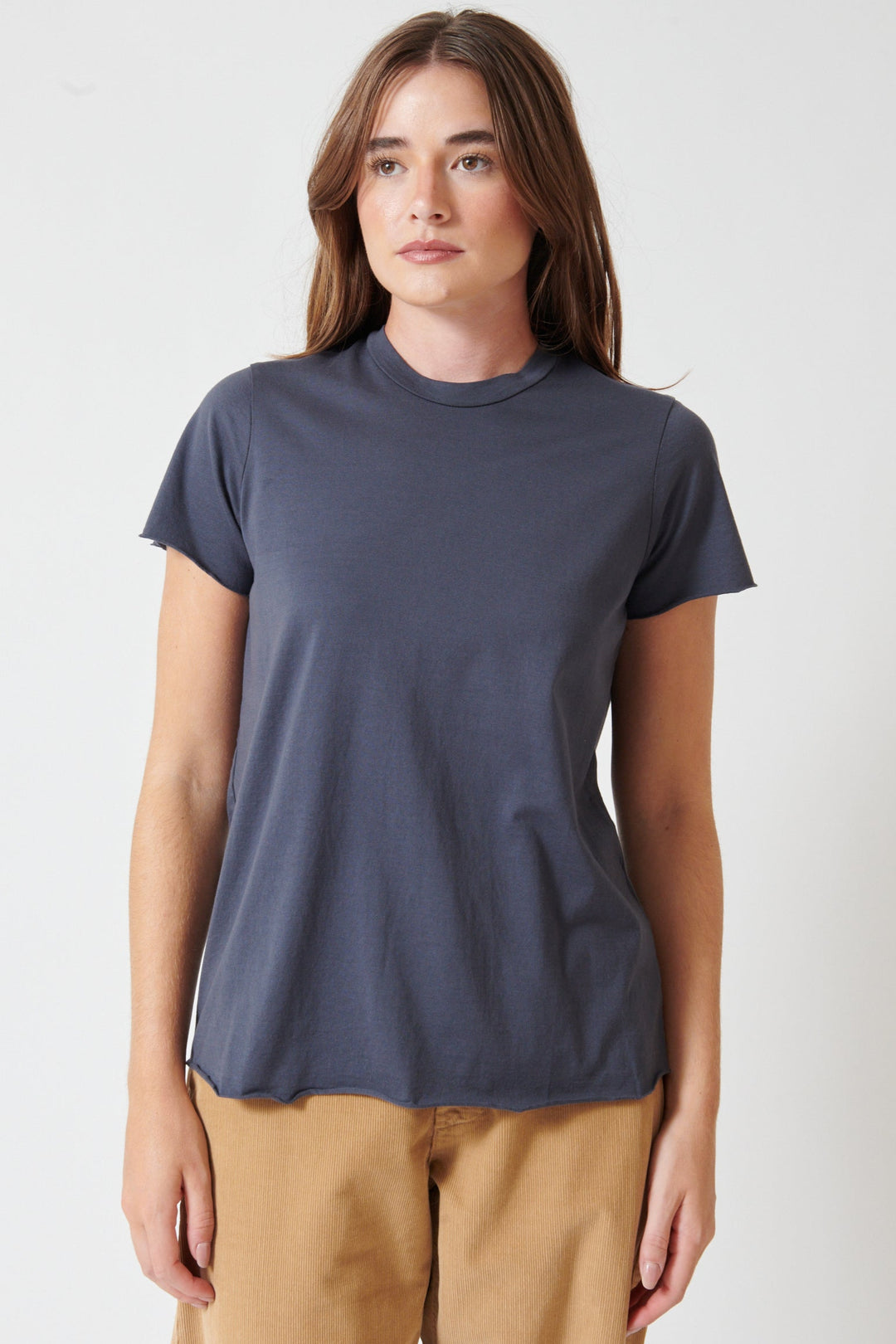 Julia wearing Labo.Art Rico Tee Shirt front view