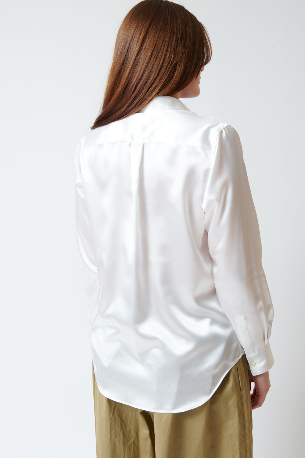 Julia wearing Comme des Garçons Celebration Blouse rear view
