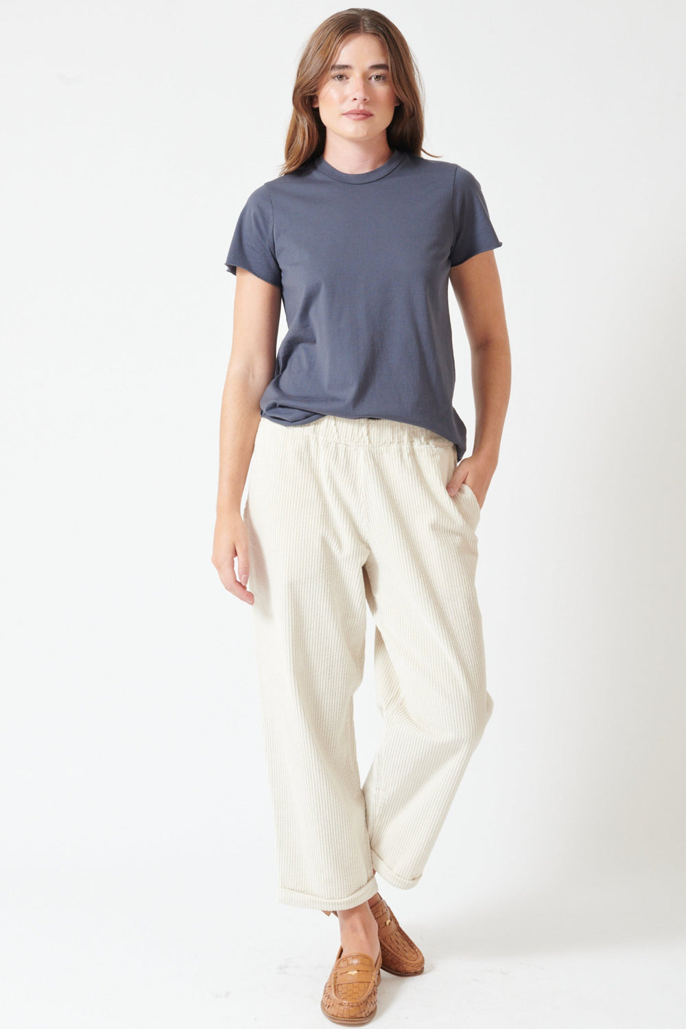 Julia wearing Labo.Art Handsome Paris Pants front view
