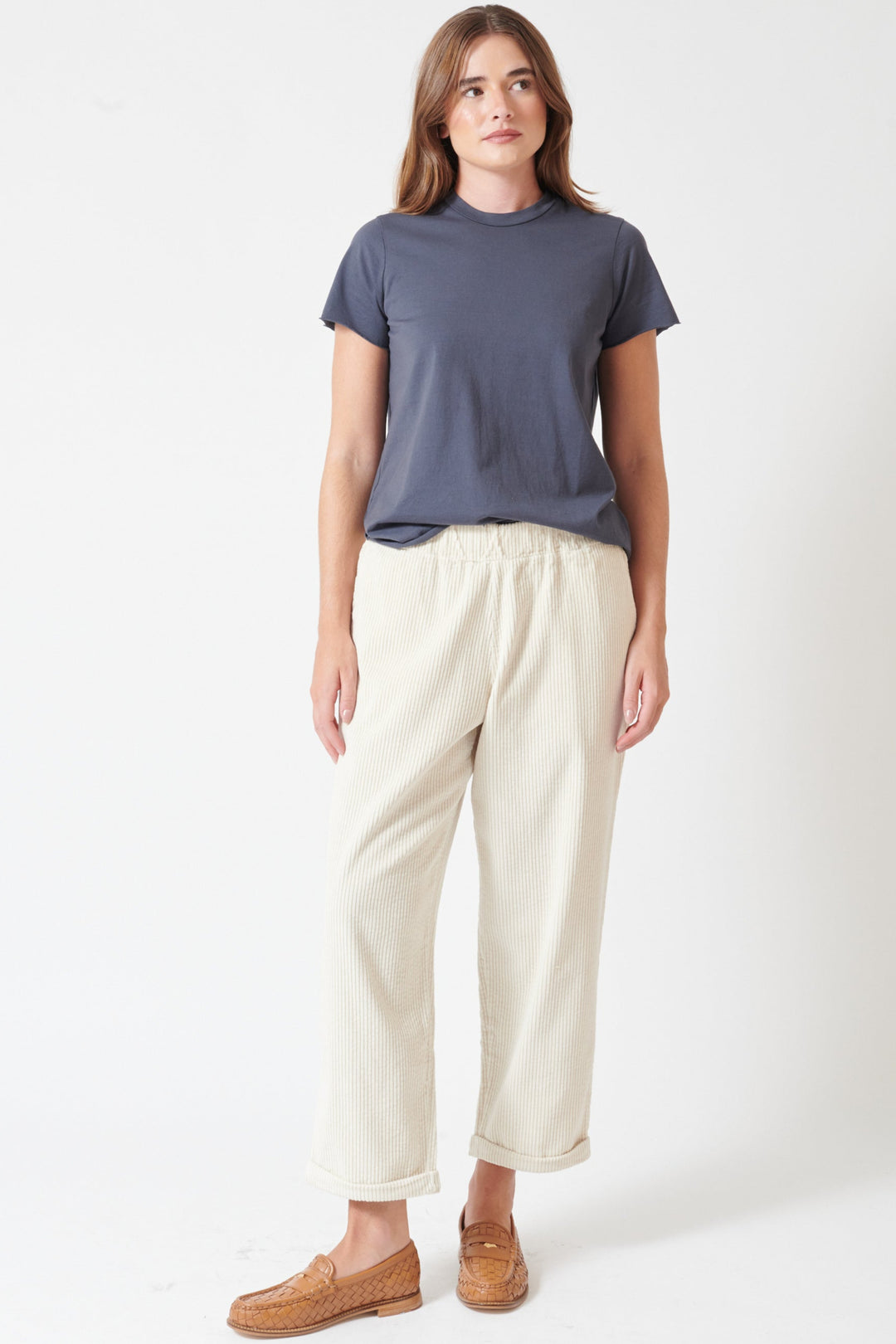 Julia wearing Labo.Art Handsome Paris Pants front view