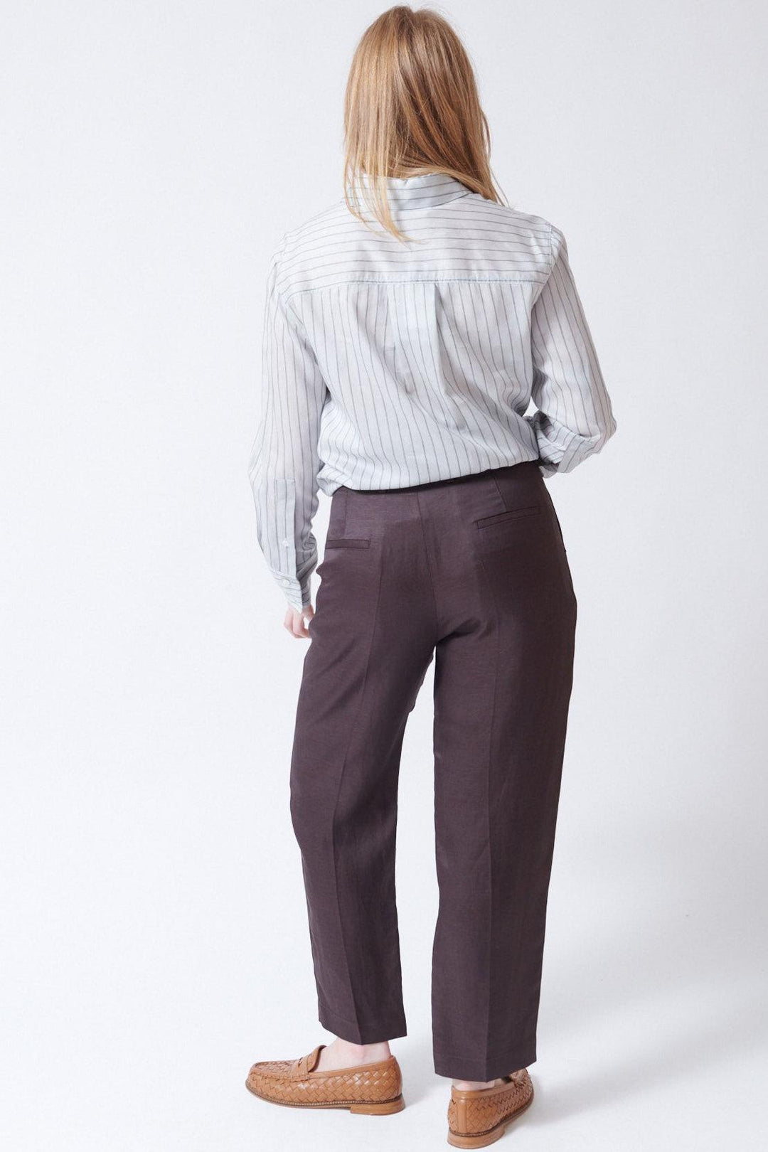 Waverly wearing Tela Renato Trousers rear view