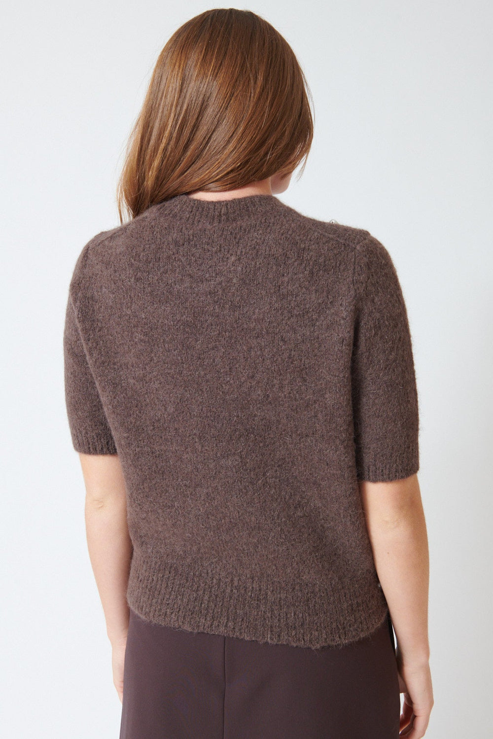 Julia wearing Dorothee Schumacher Loving Touch Pullover rear view