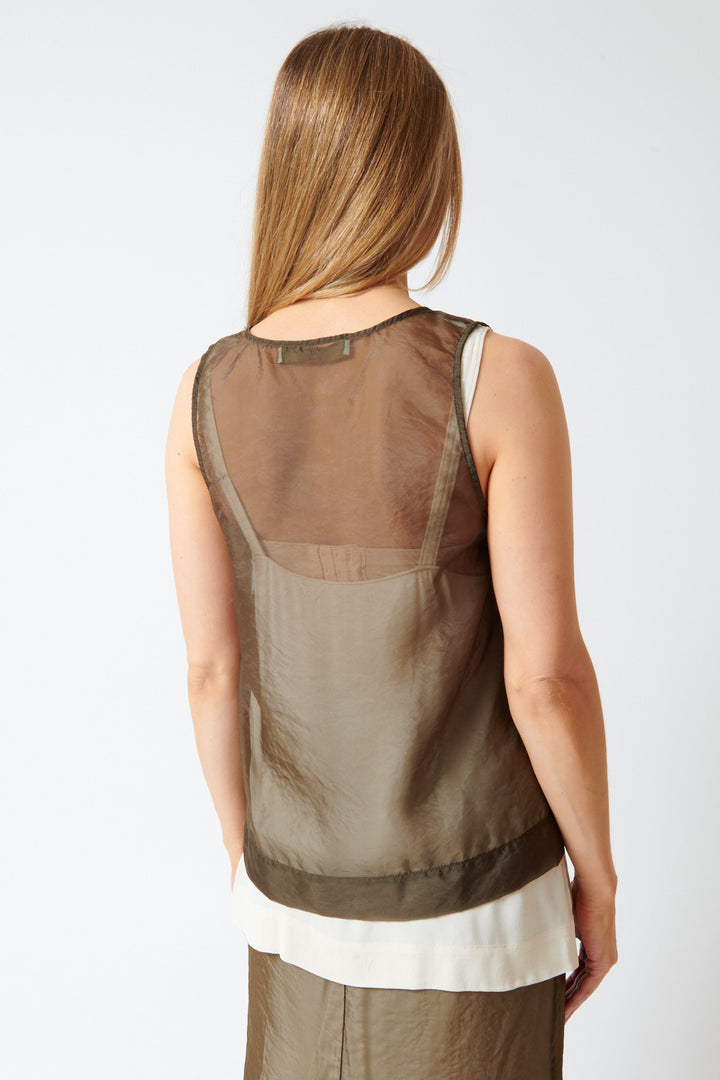 Mari wearing Tela Tetris Top rear view