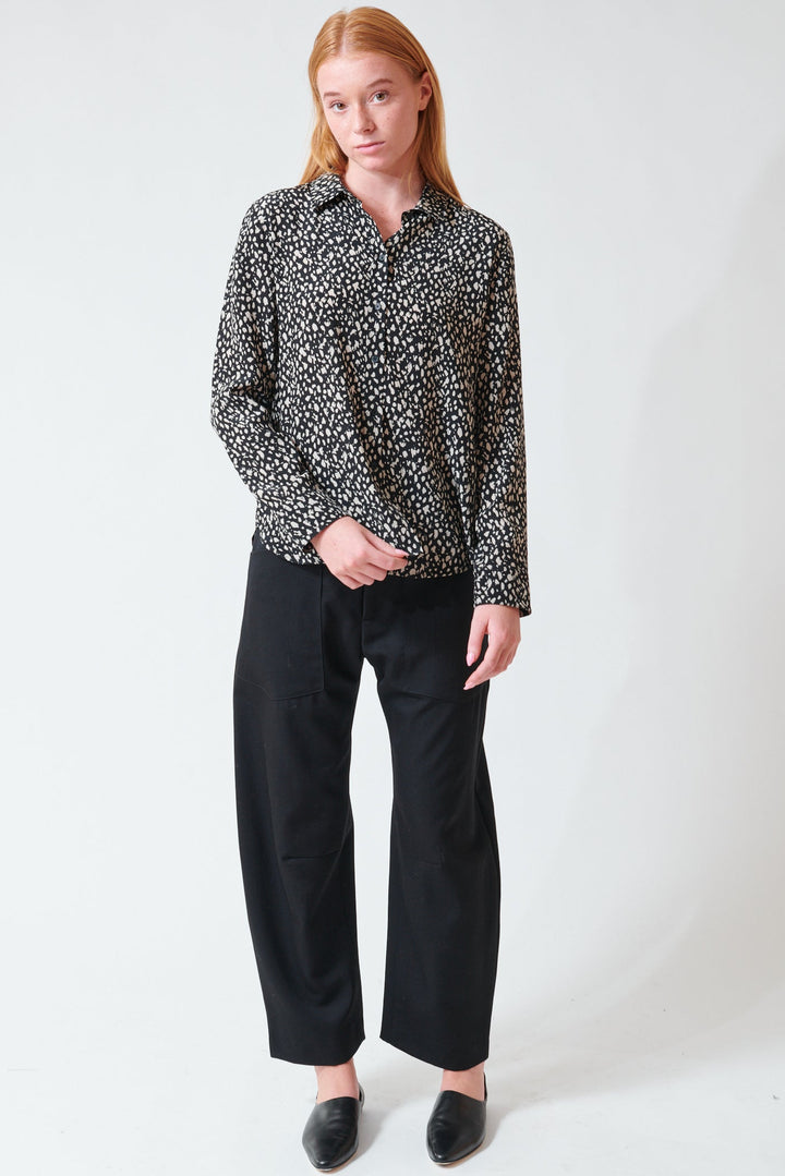 Aysia wearing Nili Lotan Shon Wool Pant front view