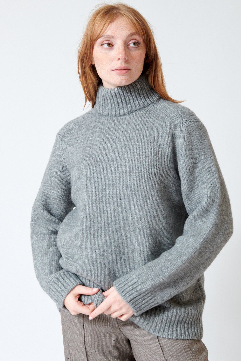 Waverly wearing Dorothee Schumacher Urban Favorites Pullover front view