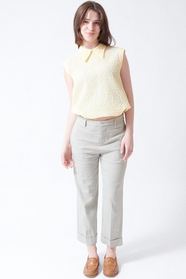 Sophie wearing Tela Andrew Trousers front view
