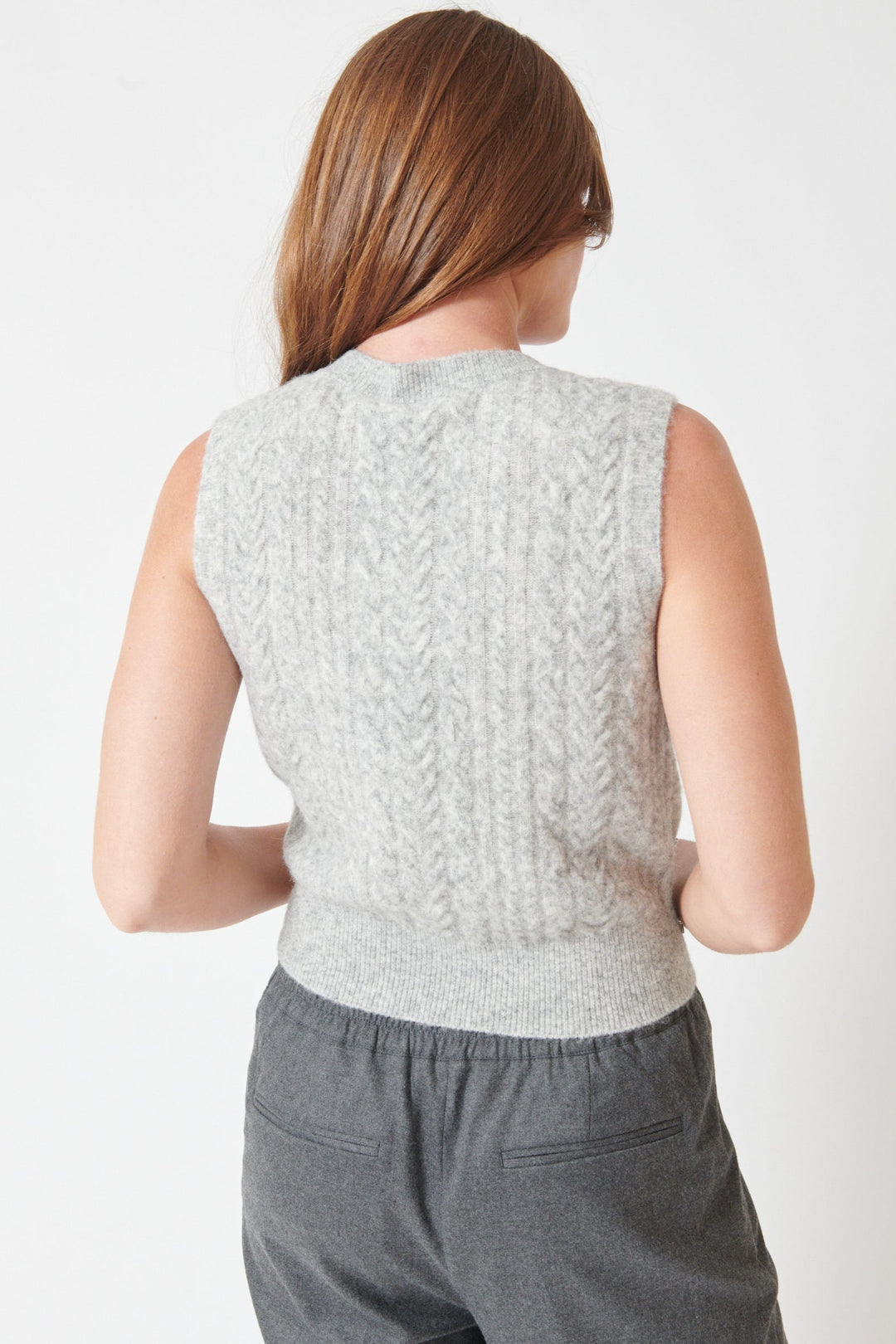 Seventy Brightly Jeweled Cable Knit Vest
