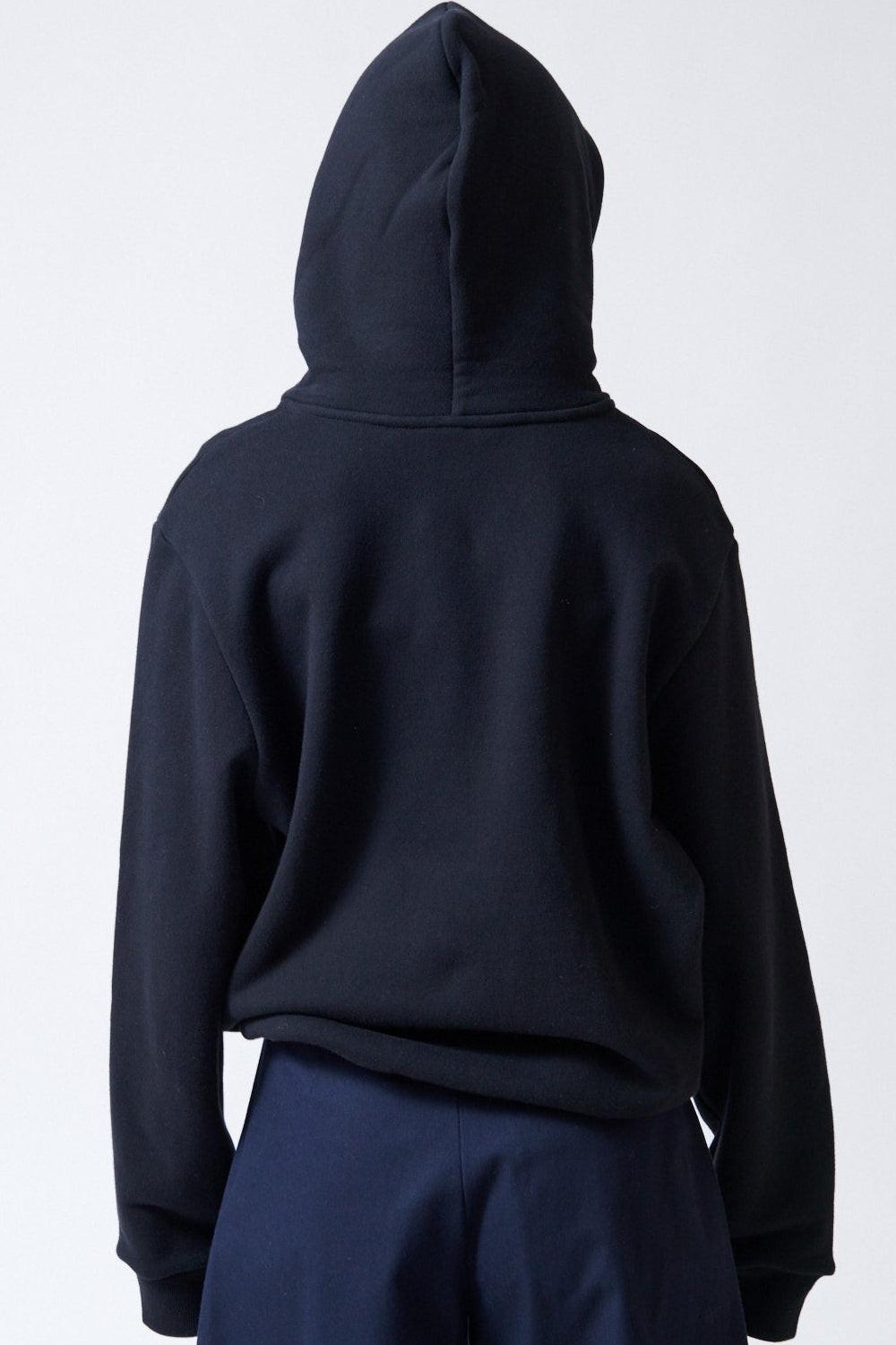 Sophie wearing Jamie Haller The Pullover Hoodie rear view