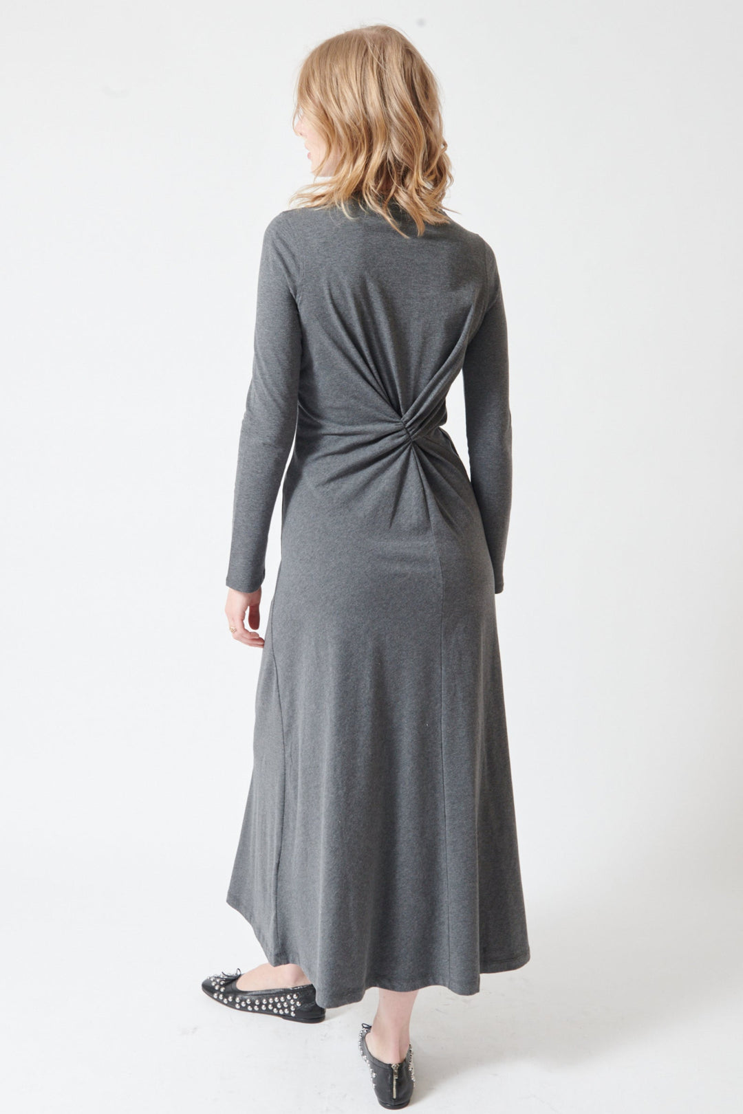 Madi wearing Apiece Apart Long Sleeve Volta rear view