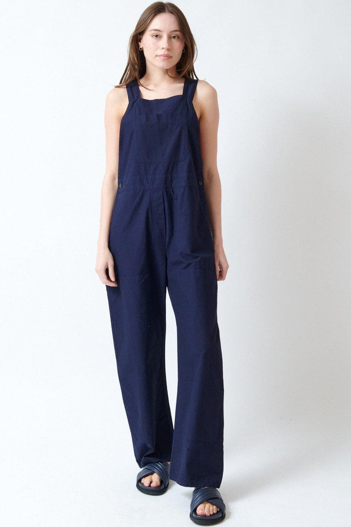 Angela wearing LESET Kyoto Overalls front view