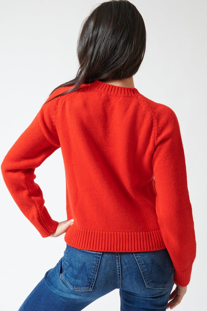 Lilly wearing &Daughter Rosh Crewneck rear view