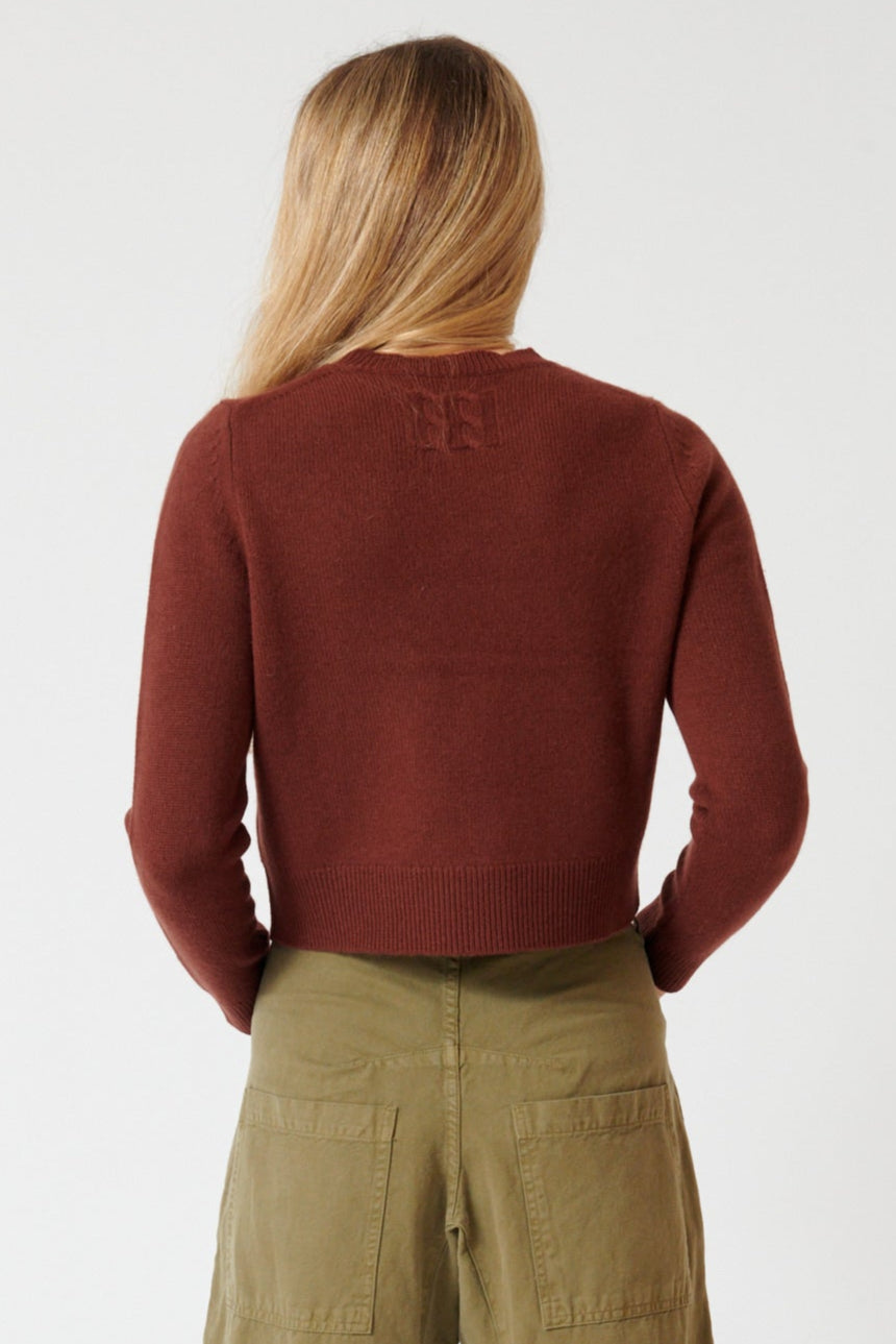 Mari wearing Nili Lotan Venus Sweater rear view