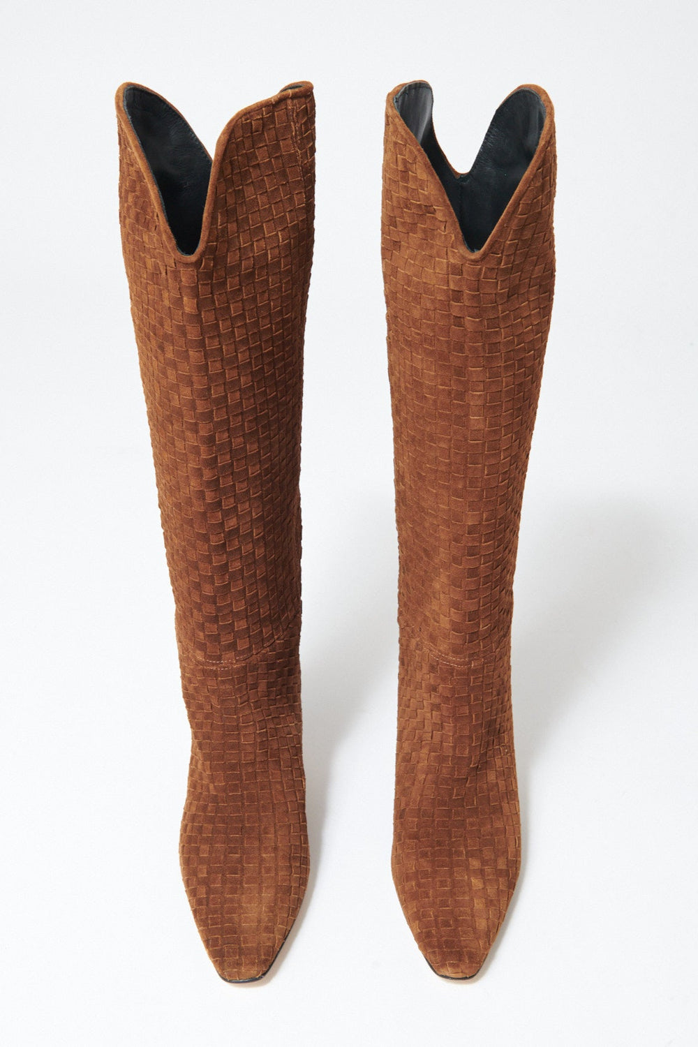 Flat lay of Frēda Salvador Lennox Knee High Boot front/top view